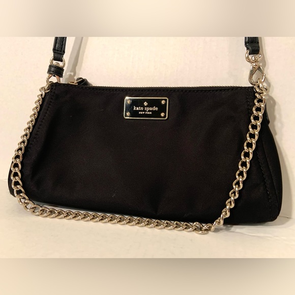 kate spade Handbags - Kate Spade Small Nylon Crossbody Purse with Silver Chain
